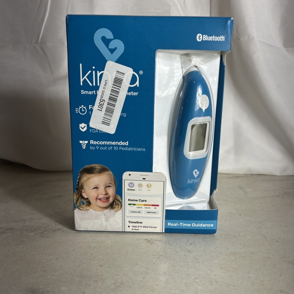Kinsa KET005 Bluetooth Digital Smart Ear Thermometer - Blue